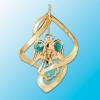 Angel with Heart Classic Spiral Christmas Ornament with Swarovski Crystals (available in 4 colors)