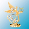 Angel with Lyre on Stand with Swarovski Crystals