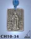 SILVER PLATED HANGING CHARM WITH ICON. ST. PARASKEVI