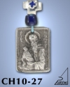 SILVER PLATED HANGING CHARM WITH ICON. ST. STYLIANOS