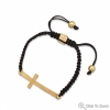 Adjustable Macrame Sideways Cross Bracelet 