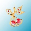 Angel with Heart Christmas Ornament (available in clear or 6 colors)