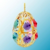 Gold Plated Egg Ornament with Swarovski Crystals (Available in 7 colors)