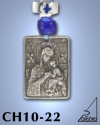 SILVER PLATED HANGING CHARM WITH ICON. HOLY MARY