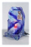 Standing Fused Glass Votive - Electric