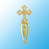 Gold Plated Cross Bookmark