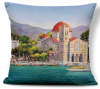 Greek Orthodox Church Seaside Pillow