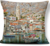 Greek Island Seaside Pillow