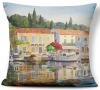 Greek Island Home at Seaside Pillow