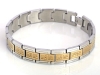 Gold and Silver Plated Stainless Steel Greek Key Bracelet