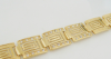 18K Gold Plated Copper Link Bracelet with Cubic Zirconium