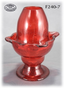Standing Oil Candle with Detachable Lid - Red