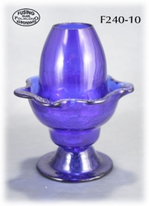 Standing Oil Candle with Detachable Lid - Blue
