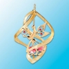 Angel with Heart Classic Spiral Christmas Ornament (available with Clear, Blue or Red Swarovski Crystals)
