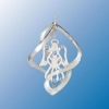 Angel Mini Classic Spiral Ornament with Blue Swarovski Crystals